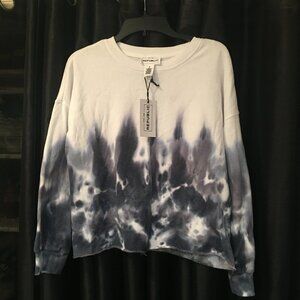 NWT For The Republic white blue tie dye sweatshirt XS